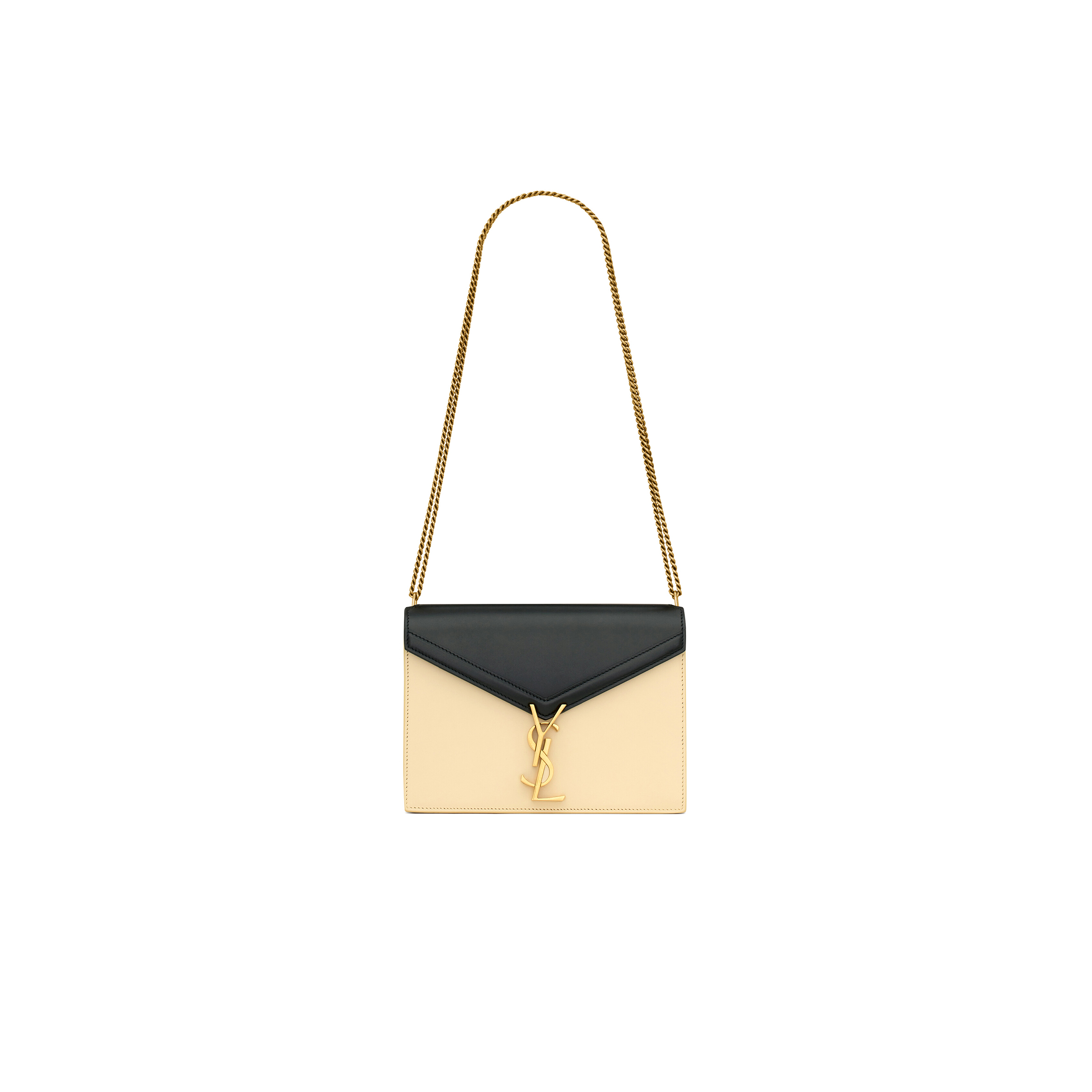 YSL CASSANDRA MEDIUM CHAIN BAG IN BOX SAINT LAURENT LEATHER 53275016C7W1089 (22*16.5*5.5cm)